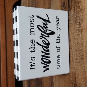 Wooden Buffalo Plaid Sign